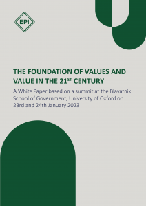 The foundation of values and value in the 21st century
